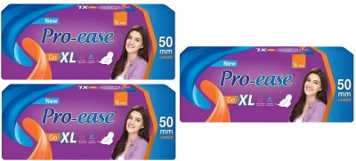 Pro-ease Go XL - 16+16+16 Pieces Of Sanitary Pad(Pack of 3)