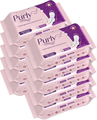 Purly Super Soft Extra Large Pads,Quick Absorbing With Wide Wings, XXL 290mm (70 Pads) Sanitary Pad  (Pack Of 10) For Rs. 253 @ 62 %