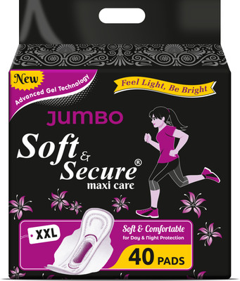 SOFT & SECURE DRY FEEL XXL RASH FREE SANITARY PAD Sanitary Pad(Pack of 40)