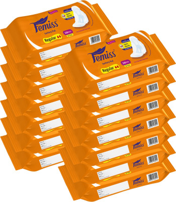Femiss Regular for Women and Girls Straight (XL-Size, 230 MM,84 PCS) Sanitary Pad(Pack of 14)