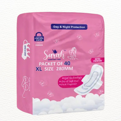 sarah DryFeel XL 280 mm Sanitary Pads | Sanitary Pad(Pack of 40)