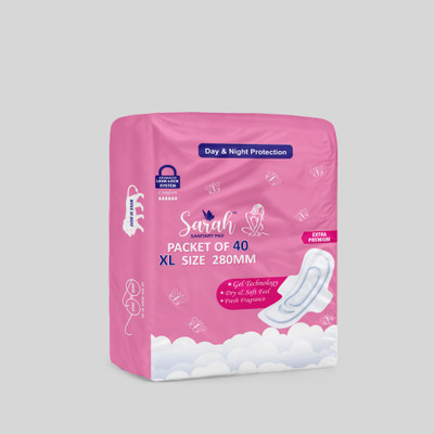 Sarah Gel Technology Dry & Soft Feel XL Size 280mm Sanitary Pad(Pack of 40)