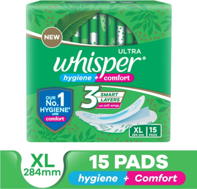 Whisper ULTRA Hygiene + Comfort XL 284 mm - 15 Pcs Sanitary Pad