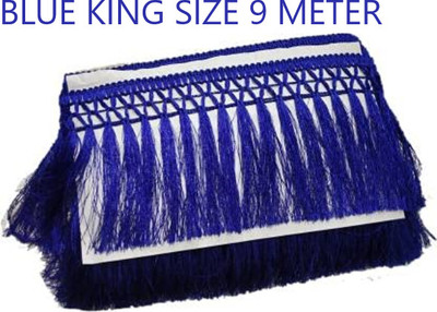 MARUTI KRUPA ENTERPRISE MAKE DARK BLUE TASSEL 9 METER BIG SIZE Lace Reel(Pack of 1)