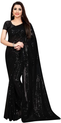Clemira Embellished Bollywood Georgette Saree(Black)