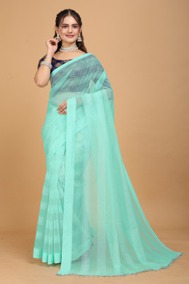 Fasharo Embroidered Bollywood Net Saree(Multicolor)