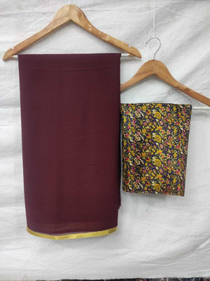 Sareez House Solid/Plain Bollywood Chiffon Saree(Multicolor)