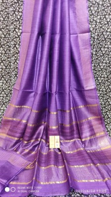 govind handloom Solid/Plain Bollywood Jute Silk Saree(Magenta)