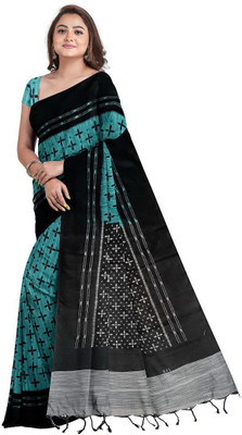 kalpana handloom Self Design Handloom Cotton Blend Saree(Multicolor)