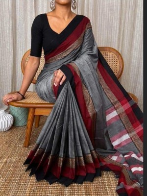 HouseOfCommon Printed Bollywood Pure Cotton Saree(Multicolor)