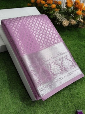 Fascino Fab Woven Kanjivaram Silk Blend Saree(Pink)