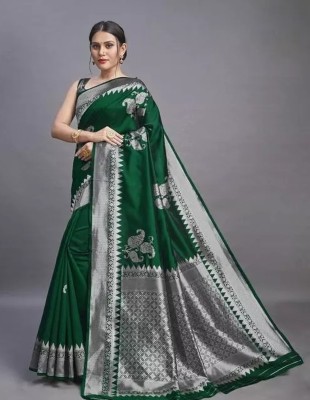 SWAMI STUDIO Self Design Bollywood Jacquard Saree(Green)