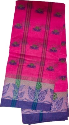 Ghosh handloom Self Design Tant Pure Cotton Saree(Pink)