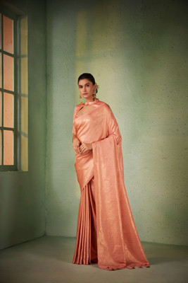 Kashikala Woven Kanjivaram Art Silk Saree(Pink)
