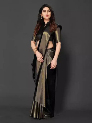 Vragi Embellished Bollywood Chiffon Saree(Black)