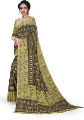 THE PRIVATE LABLE Printed Daily Wear Georgette Saree(Multicolor)