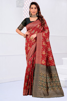 Suali Woven Banarasi Pure Silk Saree(Maroon)