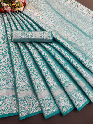 Julee Self Design Banarasi Pure Silk Saree(Multicolor)