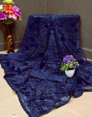 Amavii Embroidered Bollywood Net Saree(Dark Blue)
