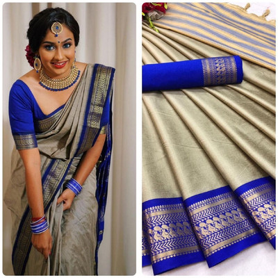 mishihouse Woven Narayanpet Jacquard Saree(Multicolor)