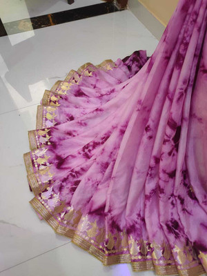 VL SAREES Striped Bollywood Pure Silk Saree(Purple)