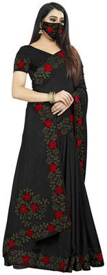 SHAKTIJEN ENTERPRISE Self Design Bollywood Polyester Saree(Black)