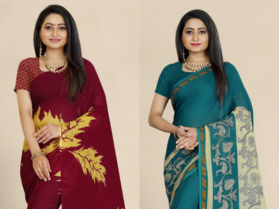 SVB Sarees Embellished Bollywood Georgette Saree(Multicolor)