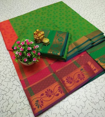 priyam tex Self Design Kanjivaram Art Silk Saree(Multicolor)