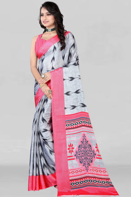 Leelavati Printed Daily Wear Crepe Saree(Multicolor)
