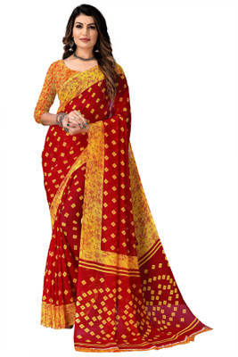 maayro Printed Daily Wear Georgette Saree(Multicolor)