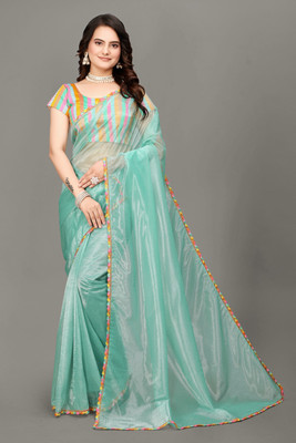RE Renny Enterprise Embellished Bollywood Net Saree(Multicolor)