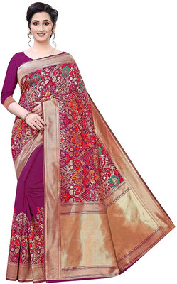 panchaamrit Paisley Banarasi Art Silk Saree(Magenta)