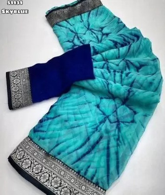 Suali Self Design Daily Wear Georgette Saree(Blue)