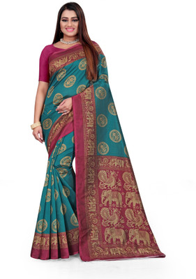 VCREATION Printed Daily Wear Georgette Saree(Multicolor)
