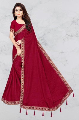 PMW Self Design Banarasi Pure Silk Saree(Multicolor)