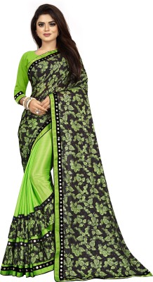 3Buddy Fashion Embellished Bollywood Lycra Blend Saree(Light Green)