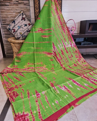 JAIPURI BLOCK PRINT Printed Daily Wear Pure Cotton Saree(Light Green)