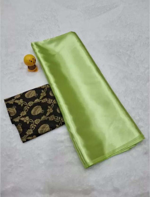Shrilaxmisari Solid/Plain Bollywood Satin Saree(Green)