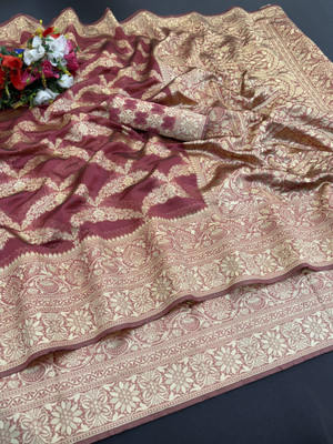 Harshiv Textile Self Design Kanjivaram Art Silk Saree(Black)