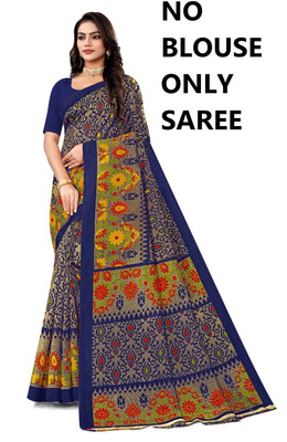 Vimalnath Synthetics Printed Daily Wear Art Silk Saree(Blue)