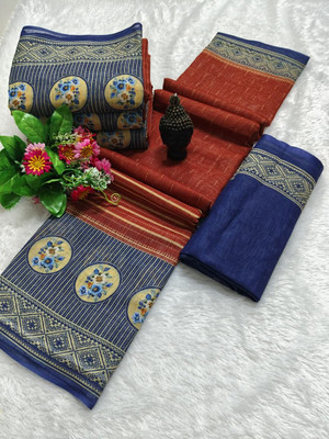 Gajal Woven Daily Wear Cotton Linen, Pure Cotton Saree(Red)