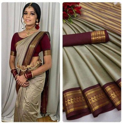 PRIHAL ART Cotton Silk Self Design Blouse Material