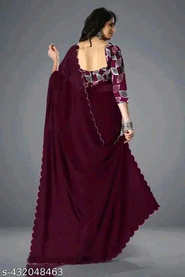 supalee tex Solid/Plain Bollywood Georgette Saree(Multicolor)