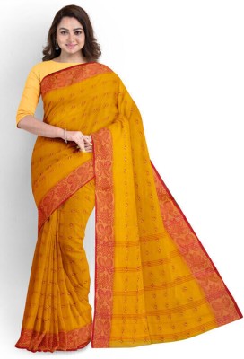 maa textile Printed Bollywood Pure Cotton Saree(Multicolor)