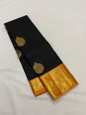 PARAMPARA CREATION Woven Kanjivaram Pure Silk Saree(Black)