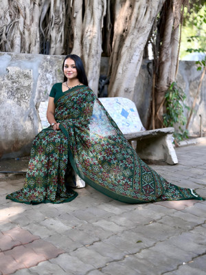 S.R.TEXTILES Self Design, Printed Daily Wear Georgette Saree(Multicolor)