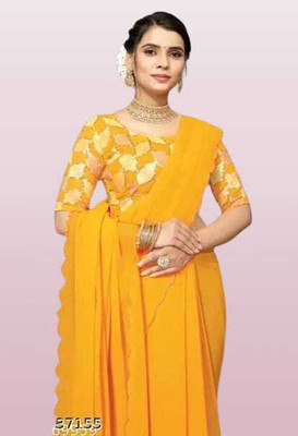 supalee tex Solid/Plain Bollywood Georgette Saree(Multicolor)