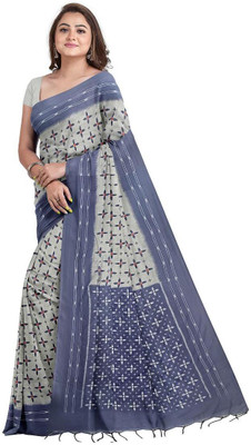 kalpana handloom Self Design Handloom Cotton Blend Saree(Multicolor)