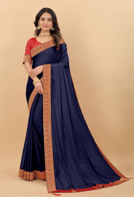 B K CREATION Self Design Daily Wear Art Silk Saree(Blue)