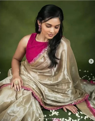 kaushal textiles Self Design Bollywood Georgette Saree(Pink)